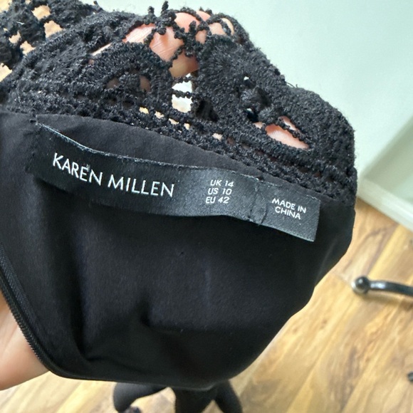 Karen Millen Black Mock Neck Cocktail Dress - Picture 7 of 8